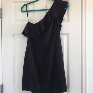Black, one sleeve cocktail dress